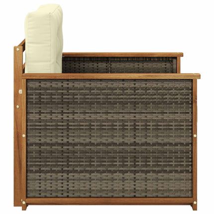 Udendørs Mellem Sofa Massivt Akacietræ Naturfarvet