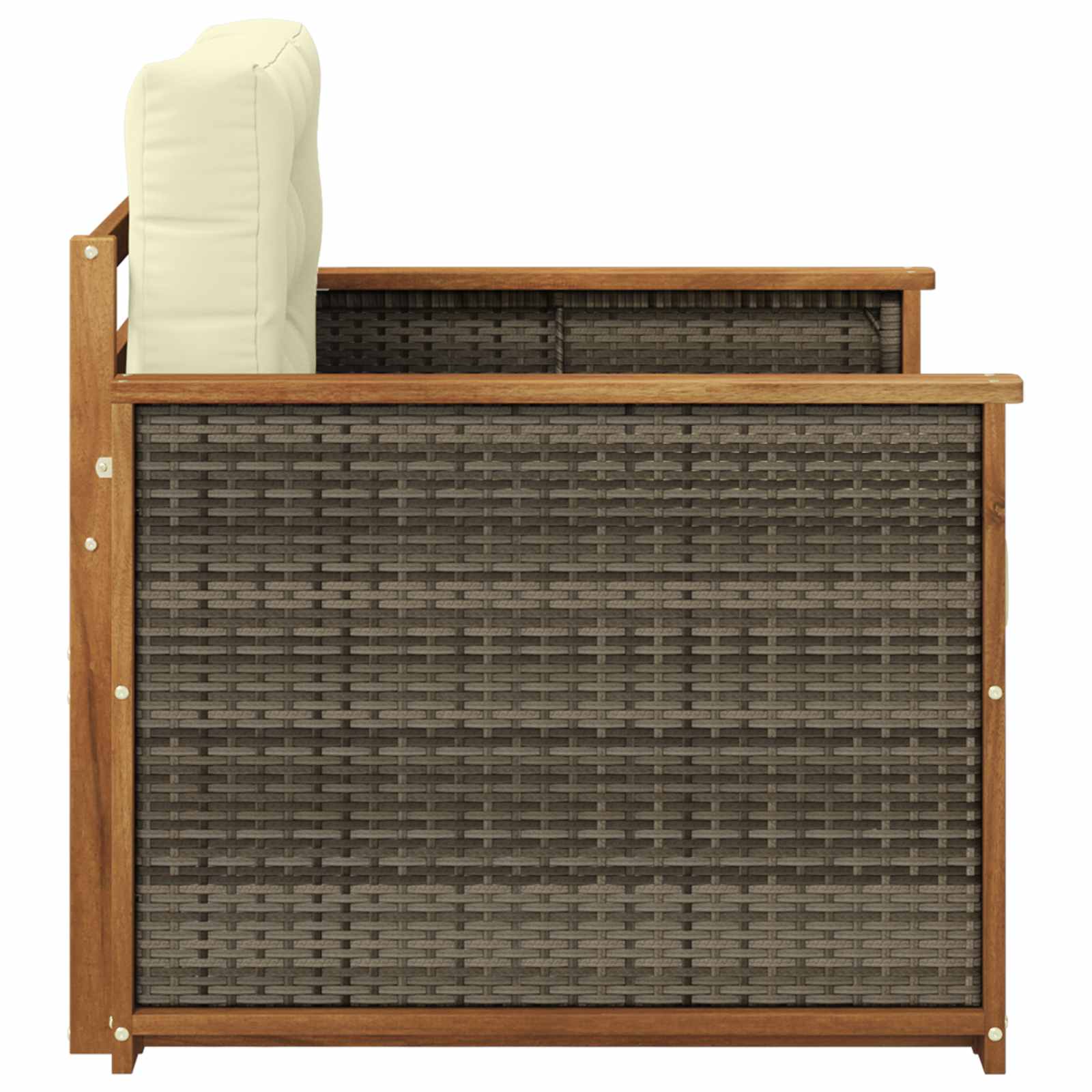 Udendørs Mellem Sofa Massivt Akacietræ Naturfarvet