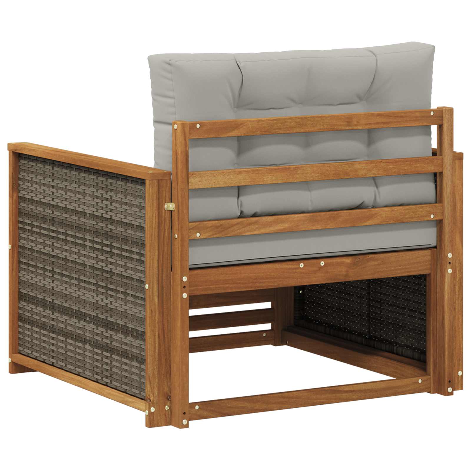 Udendørs Mellem Sofa Massivt Akacietræ Naturfarvet