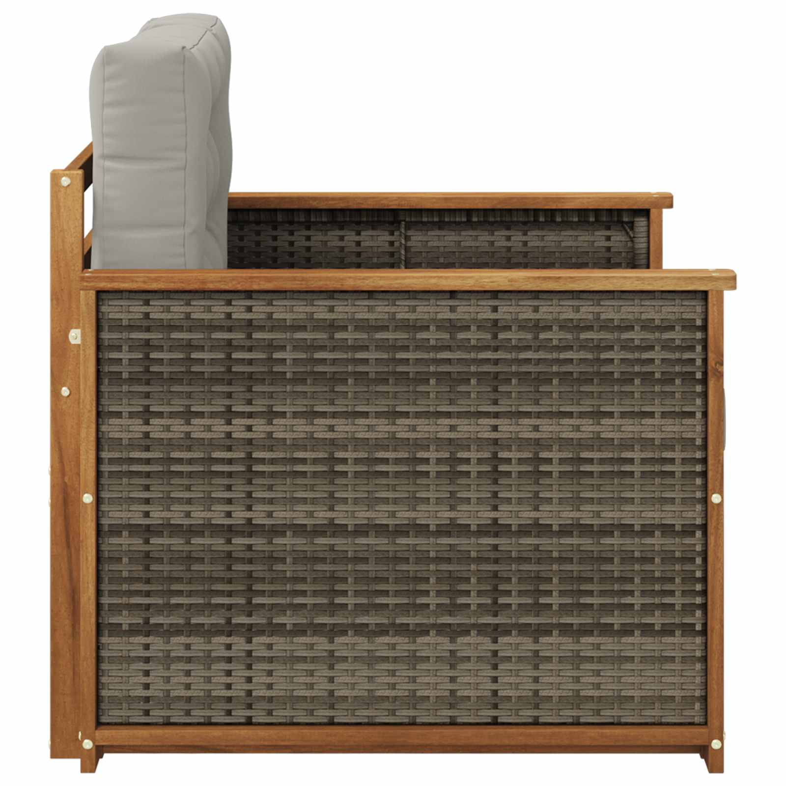 Udendørs Mellem Sofa Massivt Akacietræ Naturfarvet