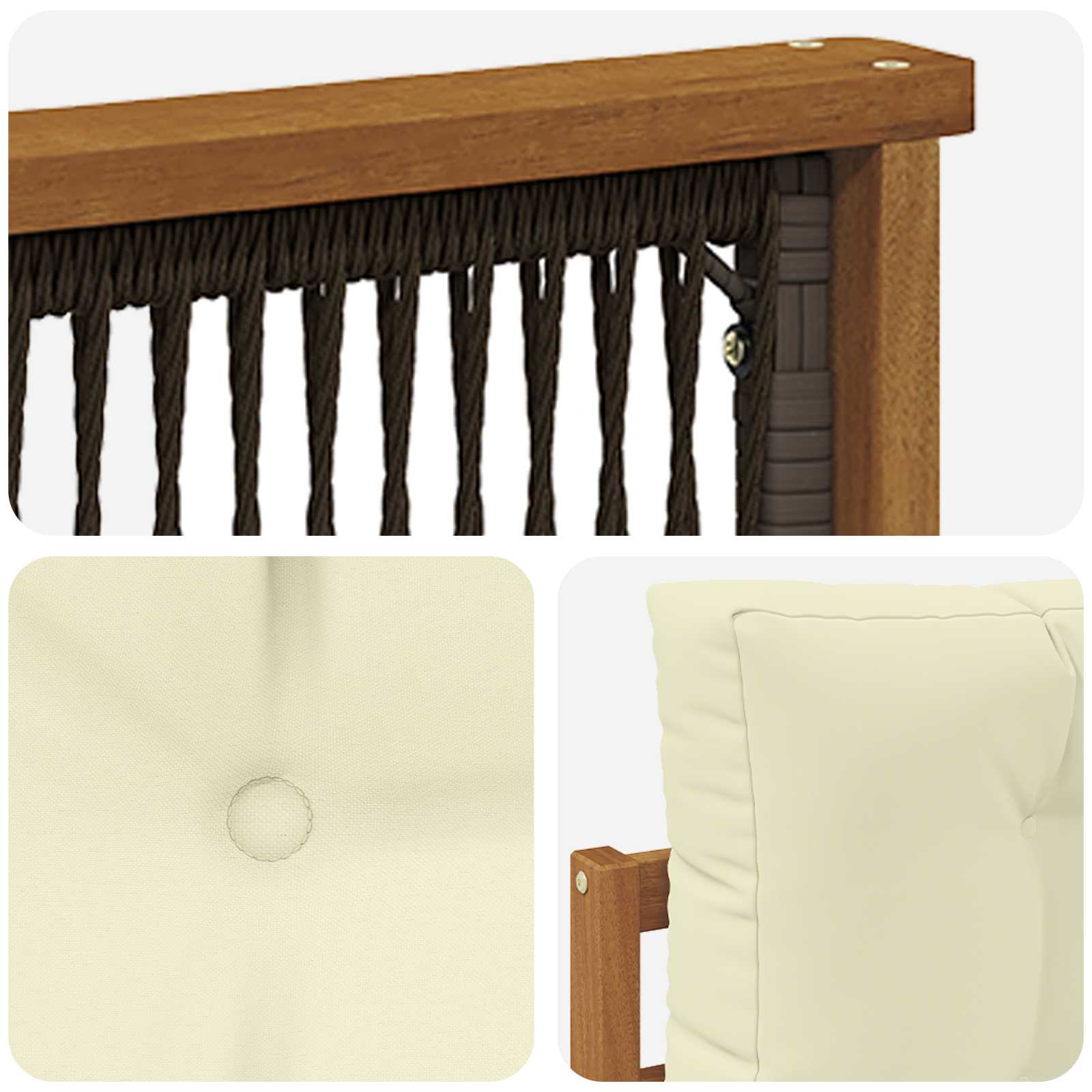 Udendørs Mellem Sofa Naturfarvet