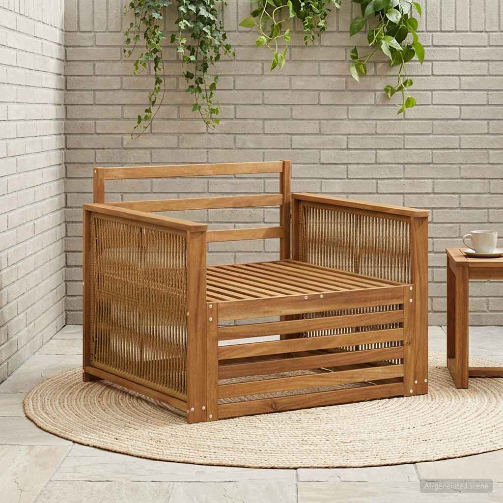 Udendørs Mellem Sofa Naturfarvet