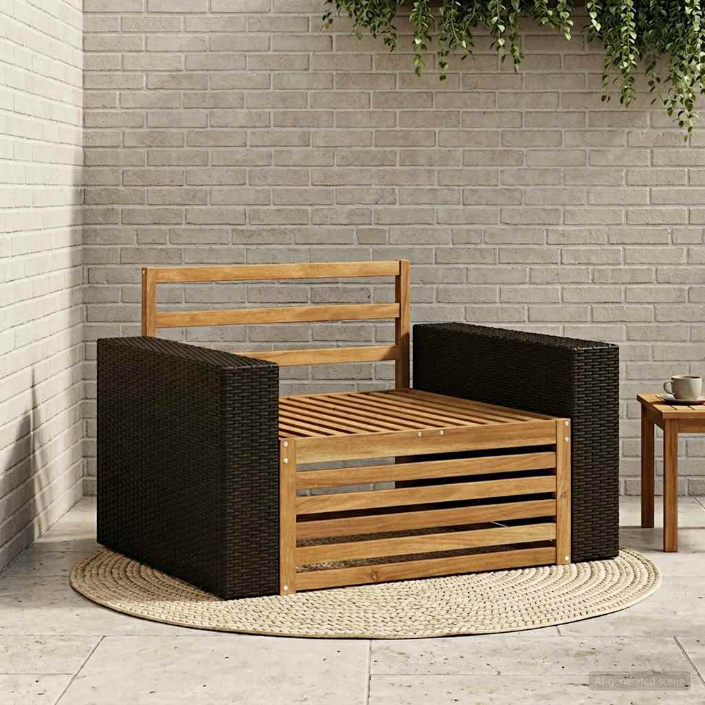 Udendørs Mellem Sofa Naturfarvet