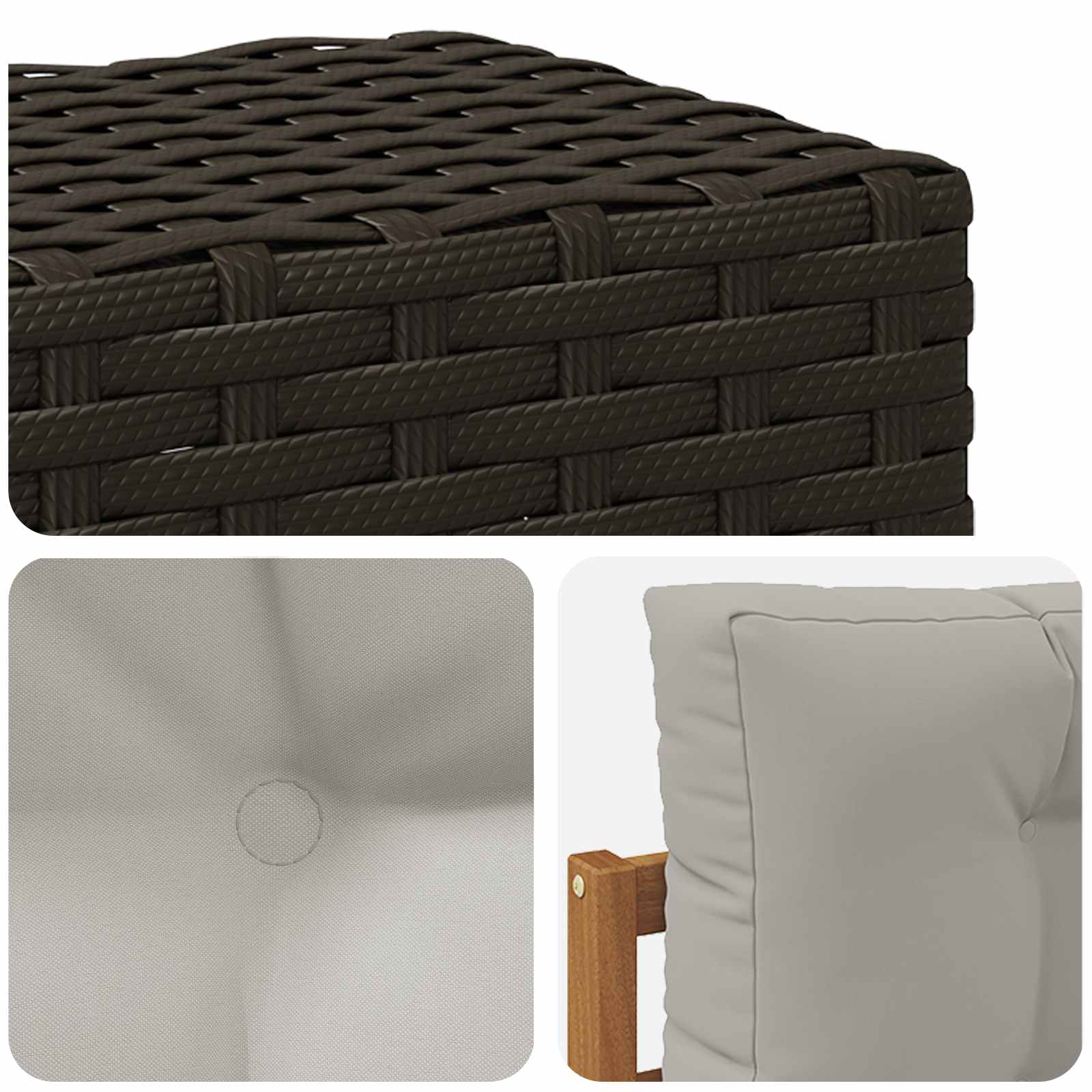 Udendørs Mellem Sofa Naturfarvet
