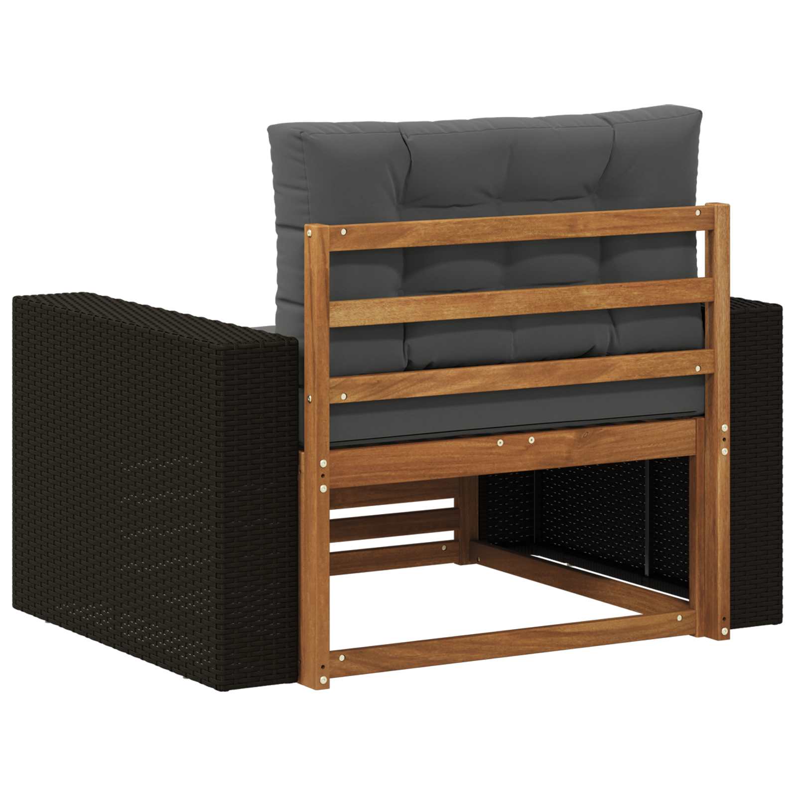 Udendørs Mellem Sofa Massivt Akacietræ Naturfarvet