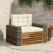 Udendørs Mellem Sofa Massivt Akacietræ Naturfarvet