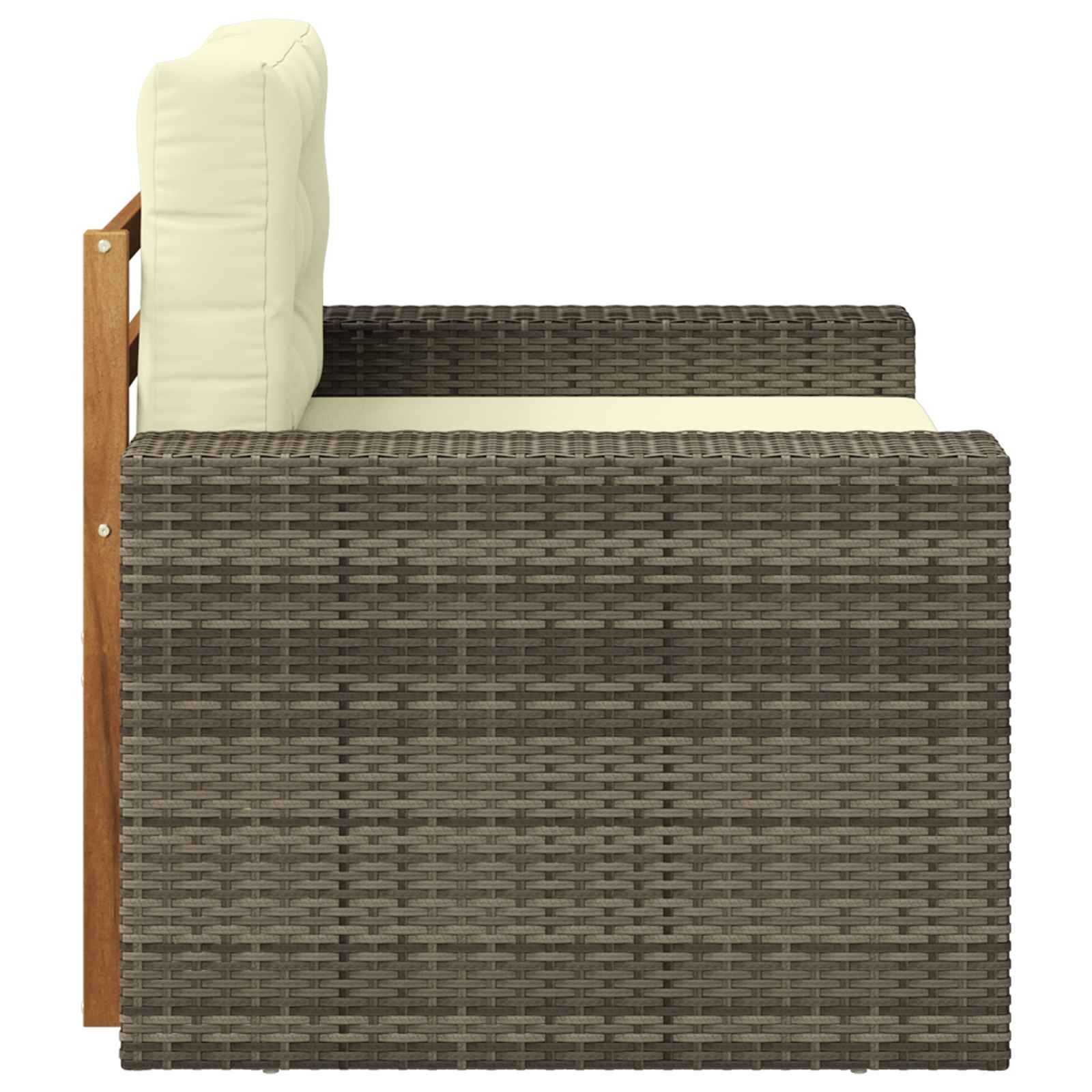 Udendørs Mellem Sofa Massivt Akacietræ Naturfarvet