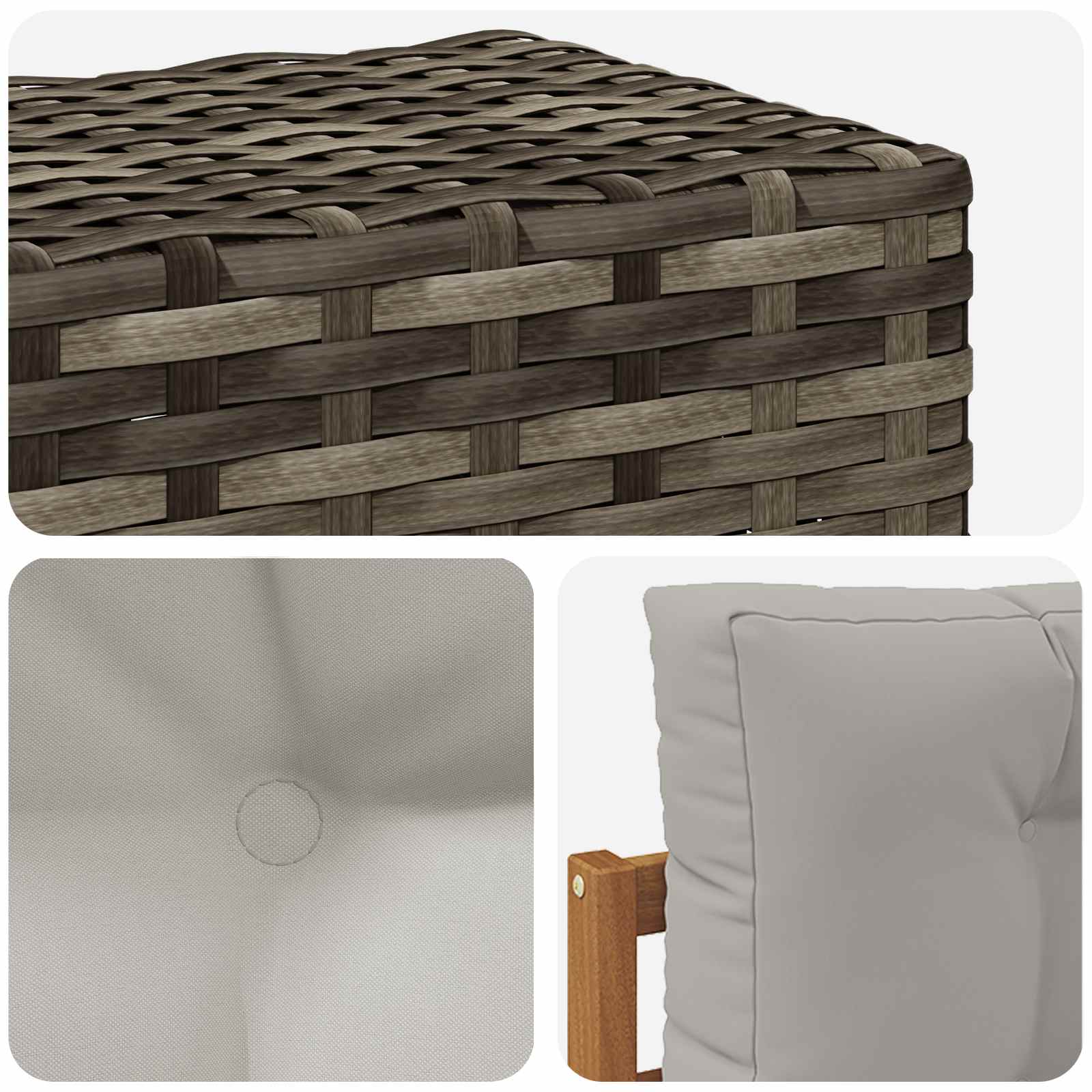 Udendørs Mellem Sofa Naturfarvet