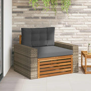 Udendørs Mellem Sofa Massivt Akacietræ Naturfarvet