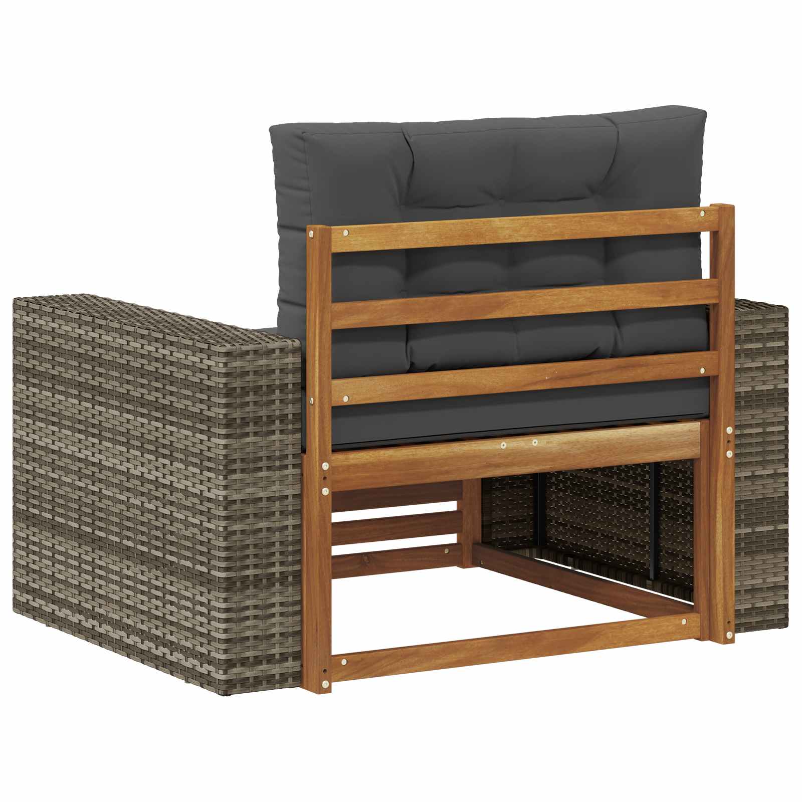 Udendørs Mellem Sofa Massivt Akacietræ Naturfarvet