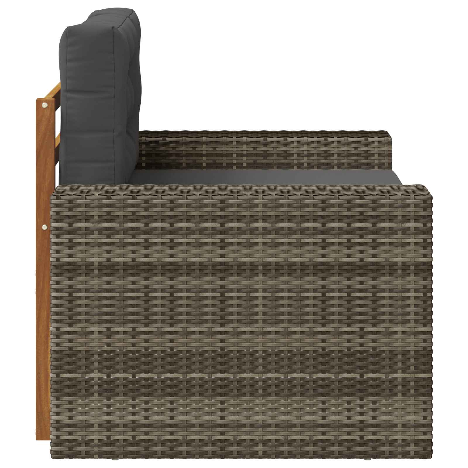 Udendørs Mellem Sofa Massivt Akacietræ Naturfarvet