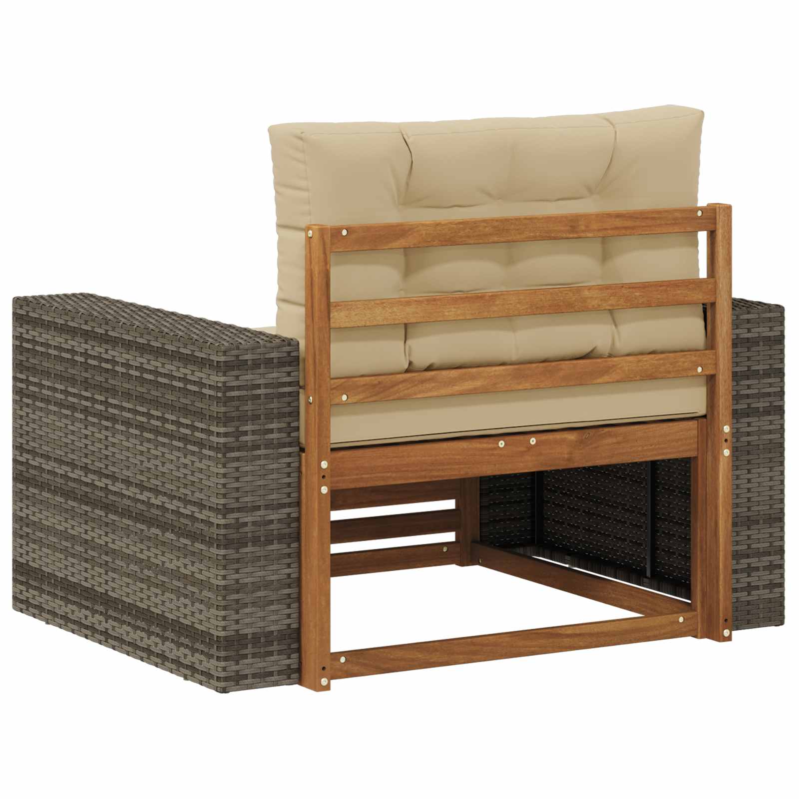 Udendørs Mellem Sofa Massivt Akacietræ Naturfarvet