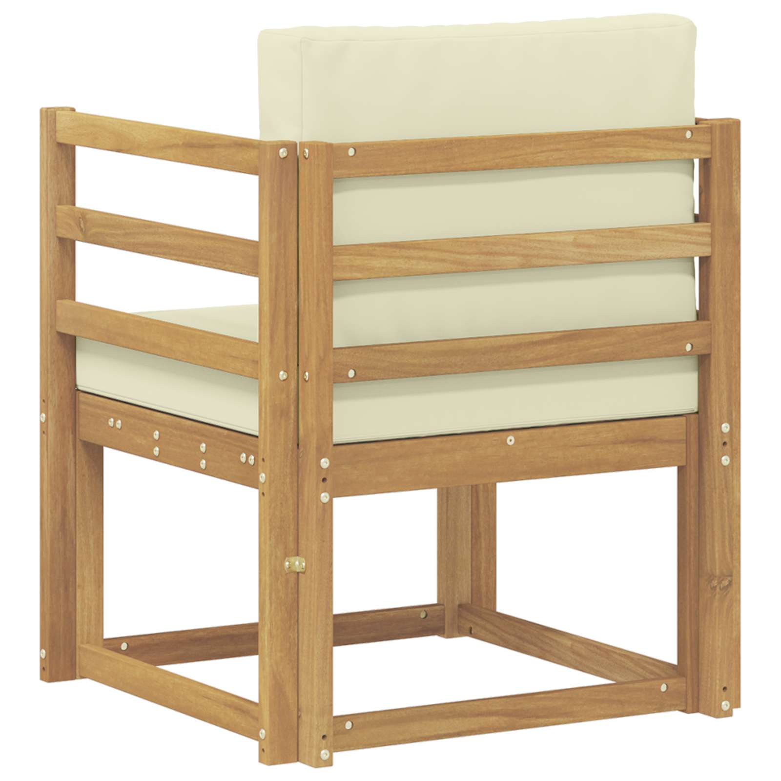 2 Stk Udendørs sofagruppe Polyester Hvid og creme