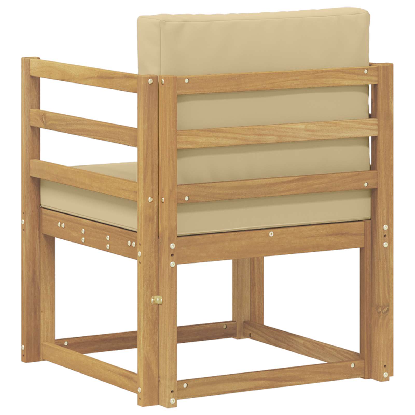 2 Stk Udendørs sofagruppe Polyester Hvid og Beige
