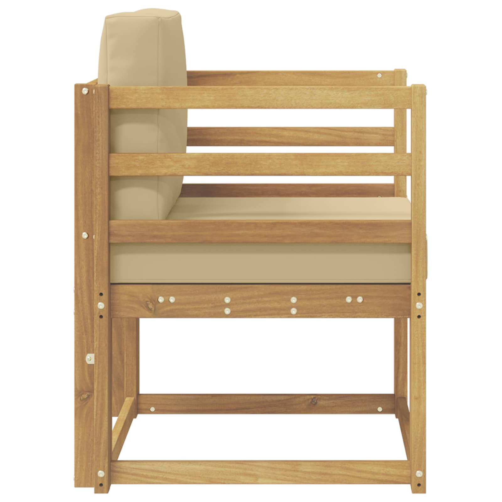 2 Stk Udendørs sofagruppe Polyester Hvid og Beige