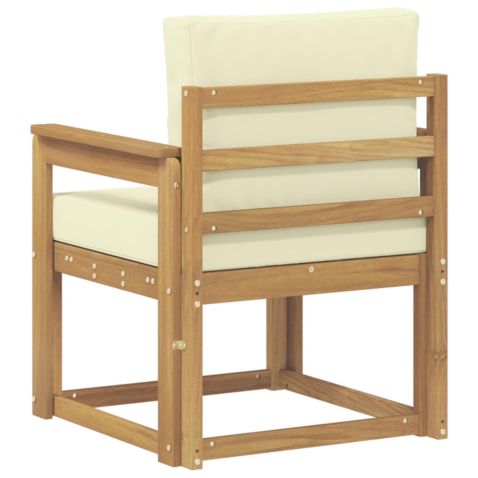 2 Stk Udendørs sofagruppe Polyester Hvid og creme