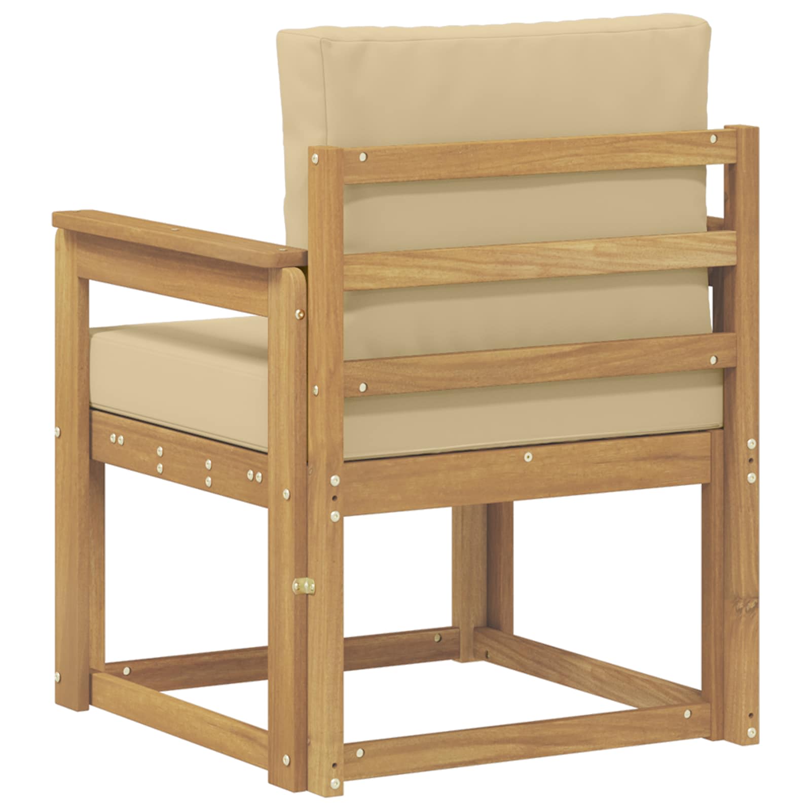 2 Stk Udendørs sofagruppe Polyester Hvid og Beige