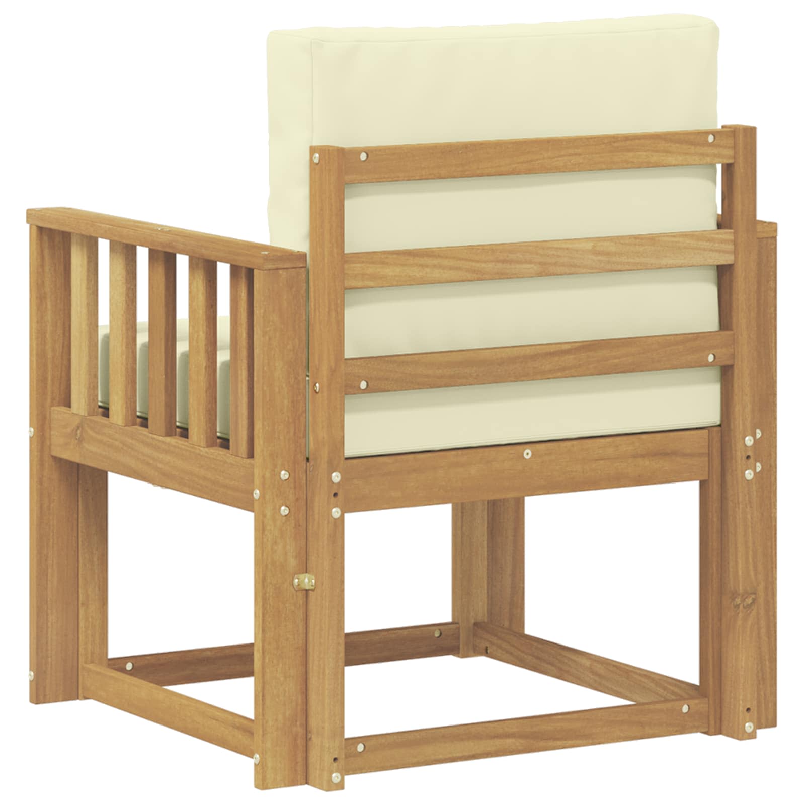 2 Stk Udendørs sofagruppe Polyester Hvid og creme