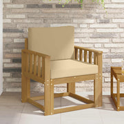 2 Stk Udendørs sofagruppe Polyester Hvid og Beige