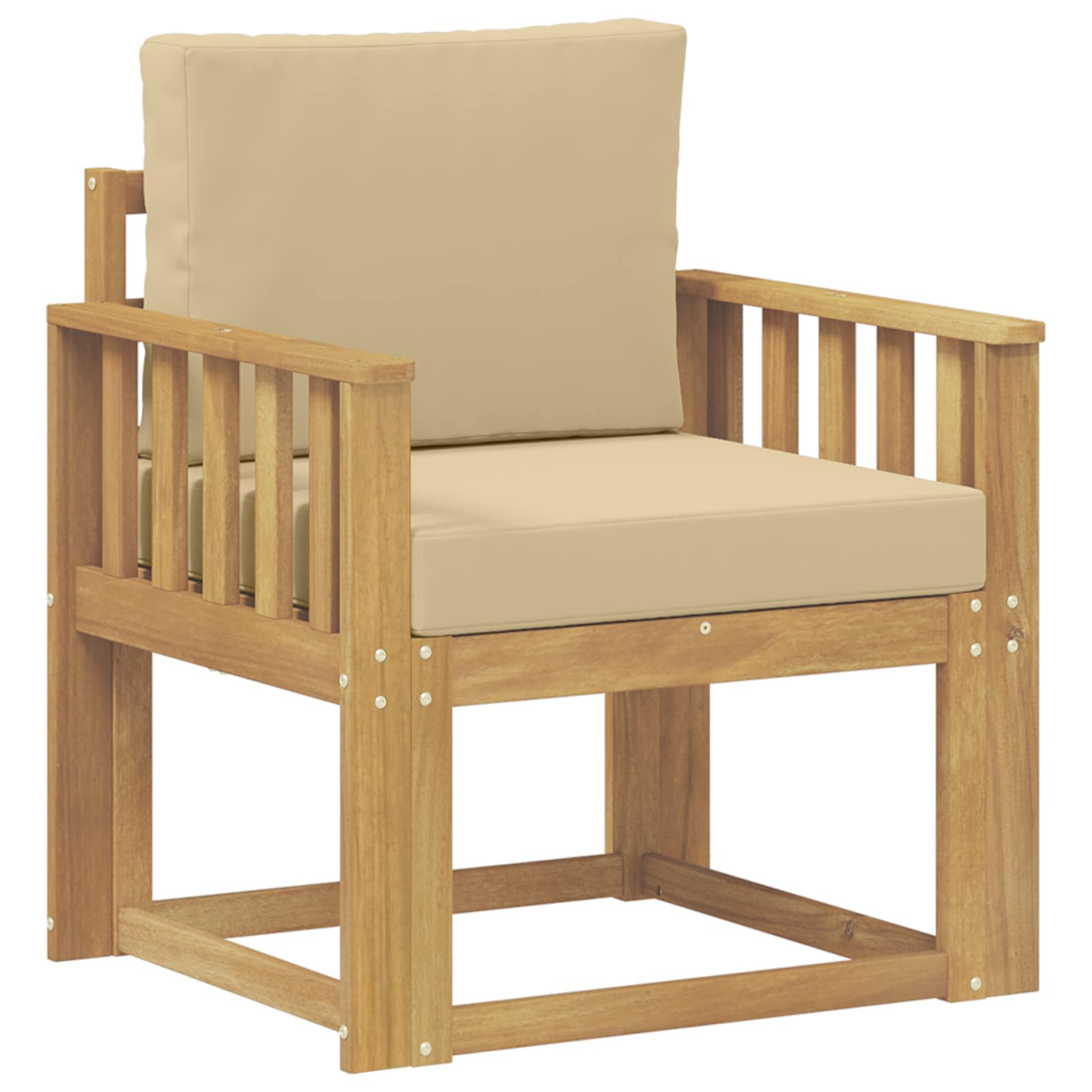 2 Stk Udendørs sofagruppe Polyester Hvid og Beige