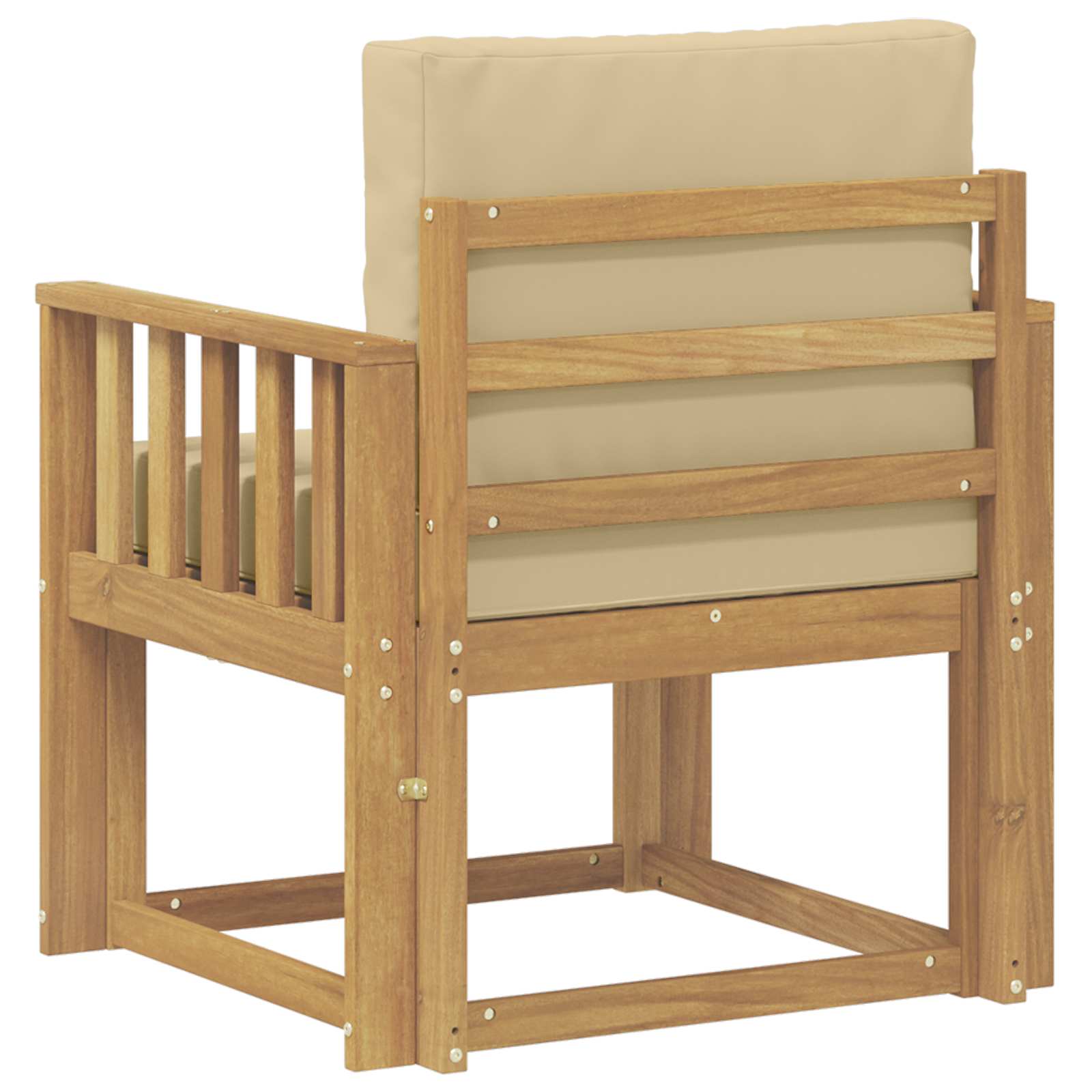 2 Stk Udendørs sofagruppe Polyester Hvid og Beige