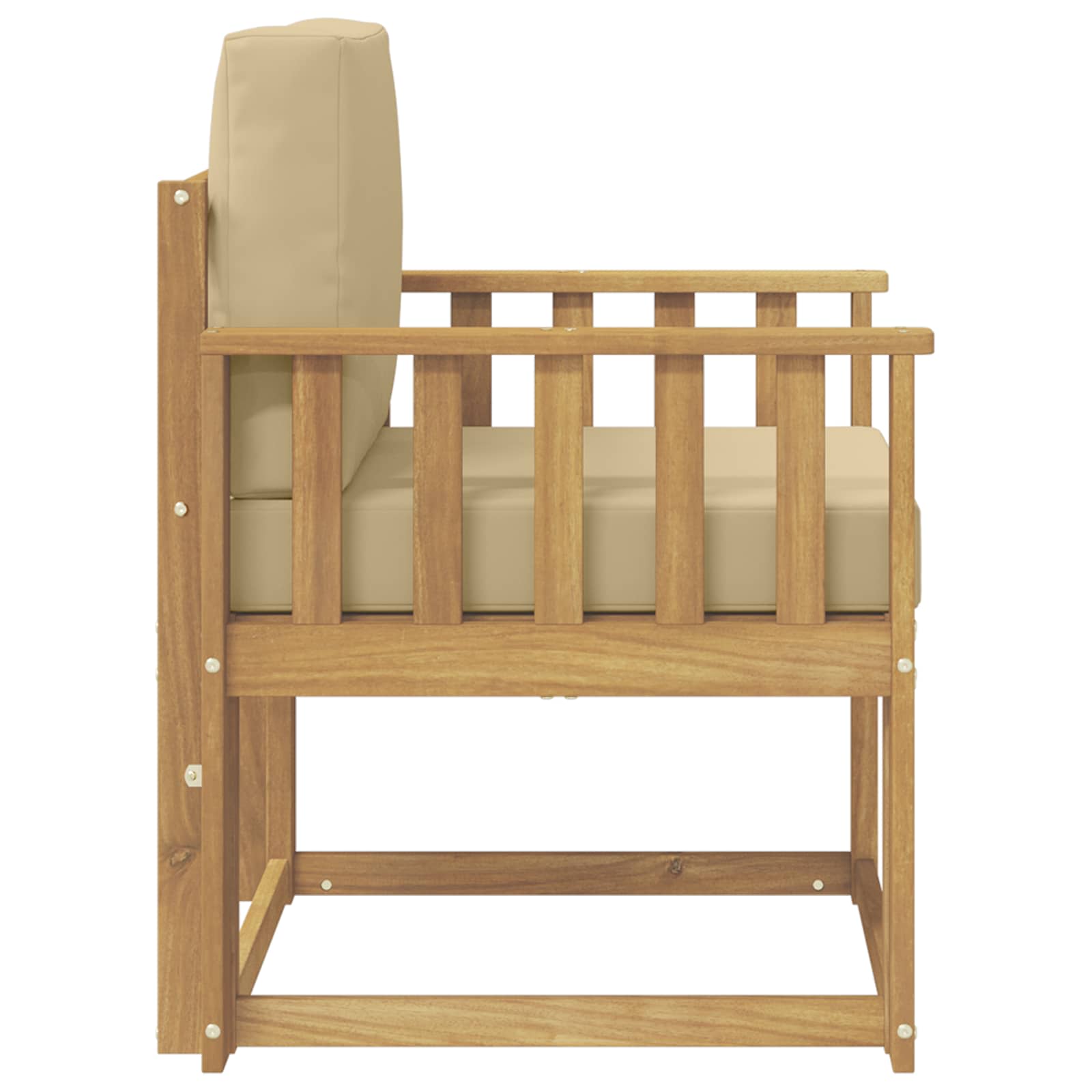 2 Stk Udendørs sofagruppe Polyester Hvid og Beige