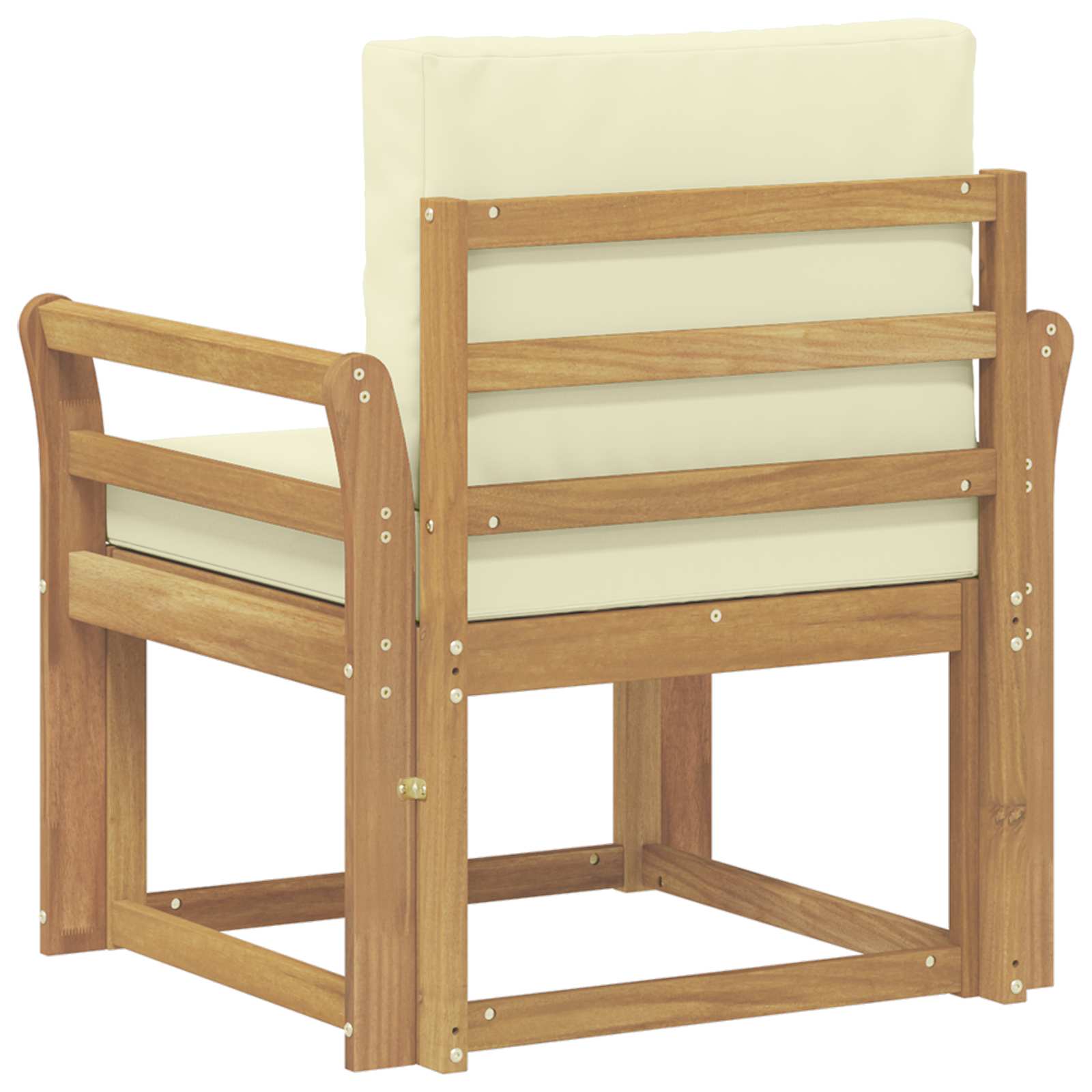 2 Stk Udendørs sofagruppe Polyester Hvid og creme
