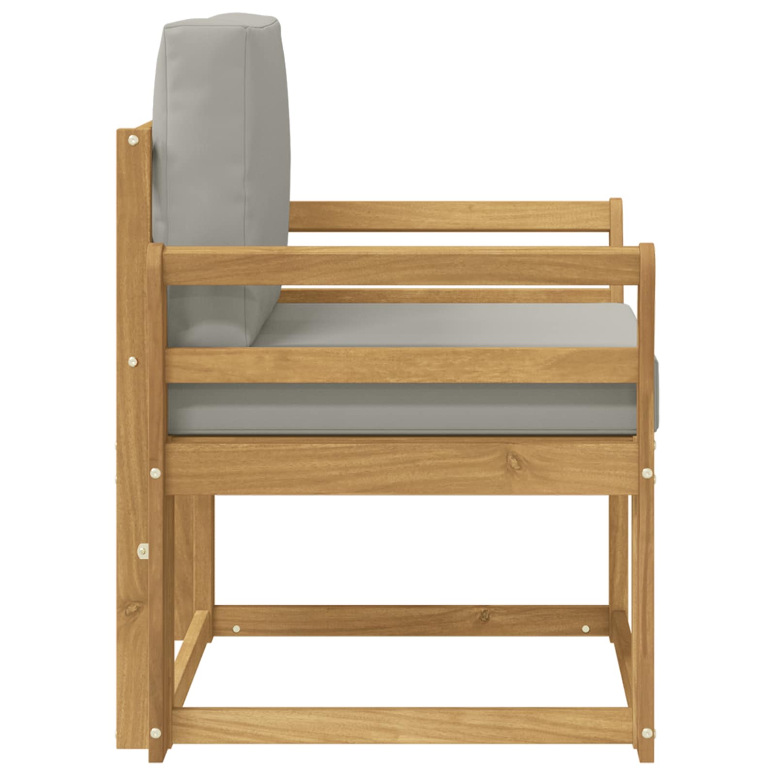 2 Stk Udendørs sofagruppe Polyester Hvid Og Lys Grå