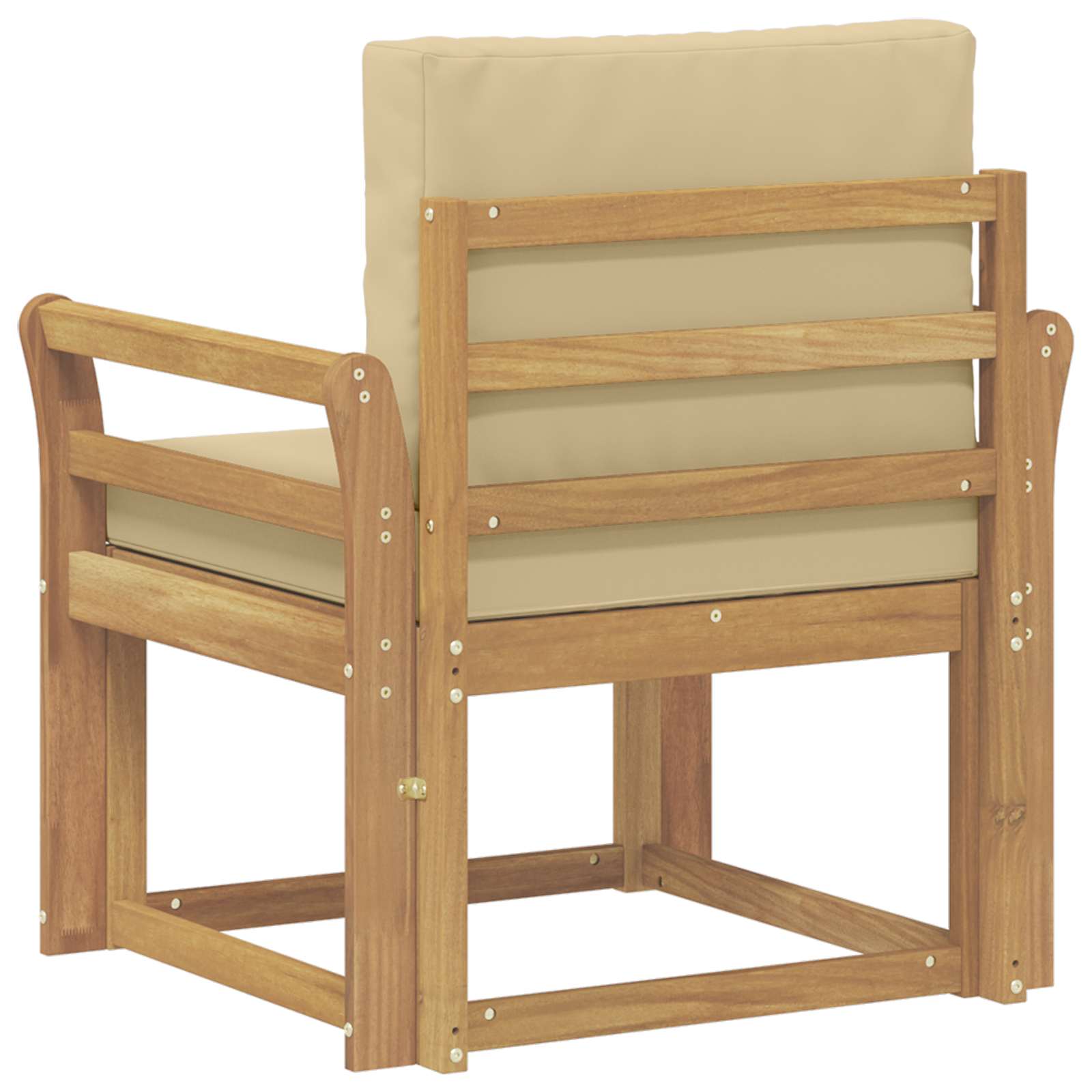 2 Stk Udendørs sofagruppe Polyester Hvid og Beige