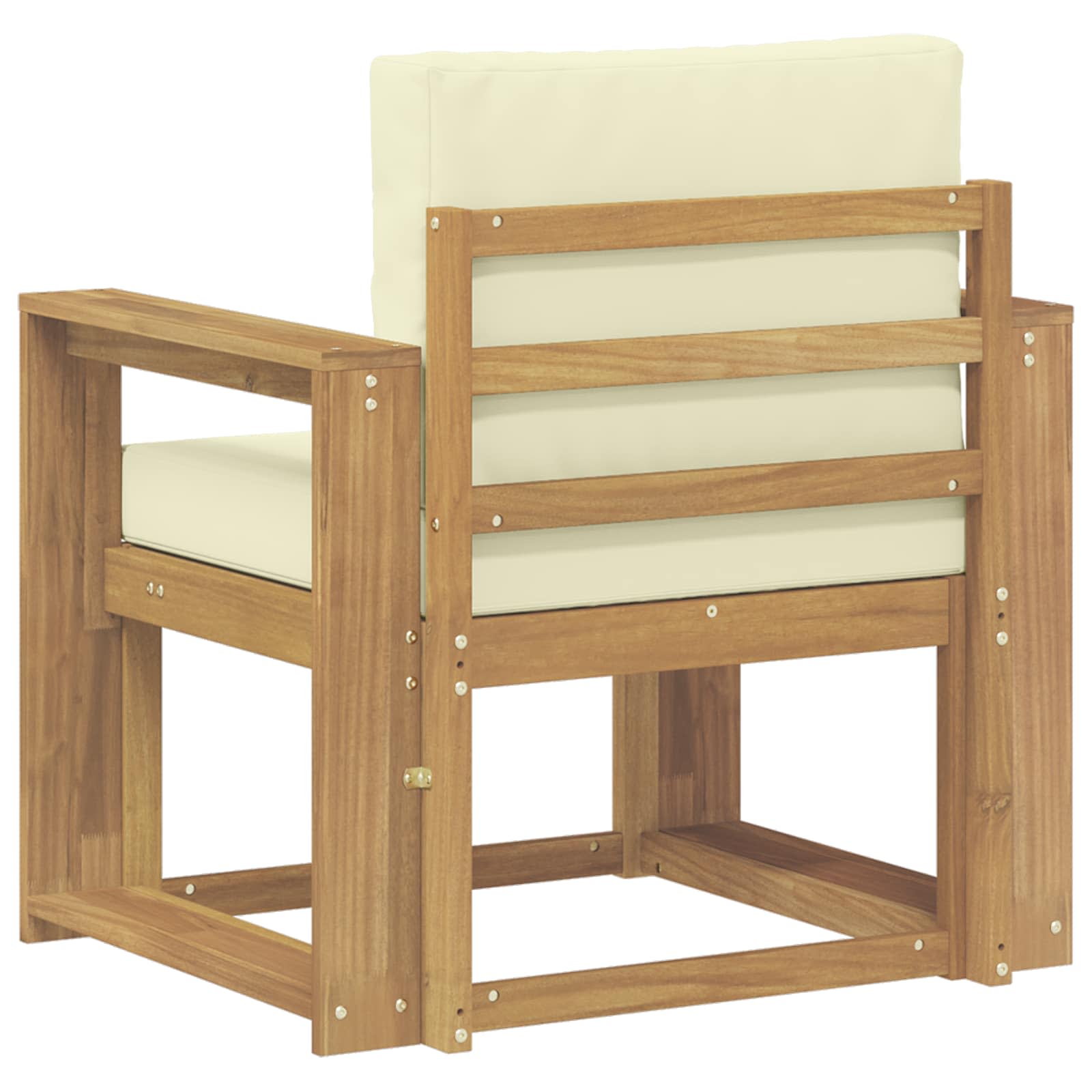 2 Stk Udendørs sofagruppe Polyester Hvid og creme