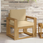 2 Stk Udendørs sofagruppe Polyester Hvid og Beige