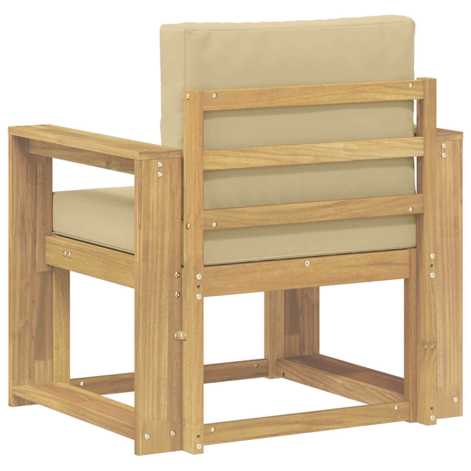 2 Stk Udendørs sofagruppe Polyester Hvid og Beige