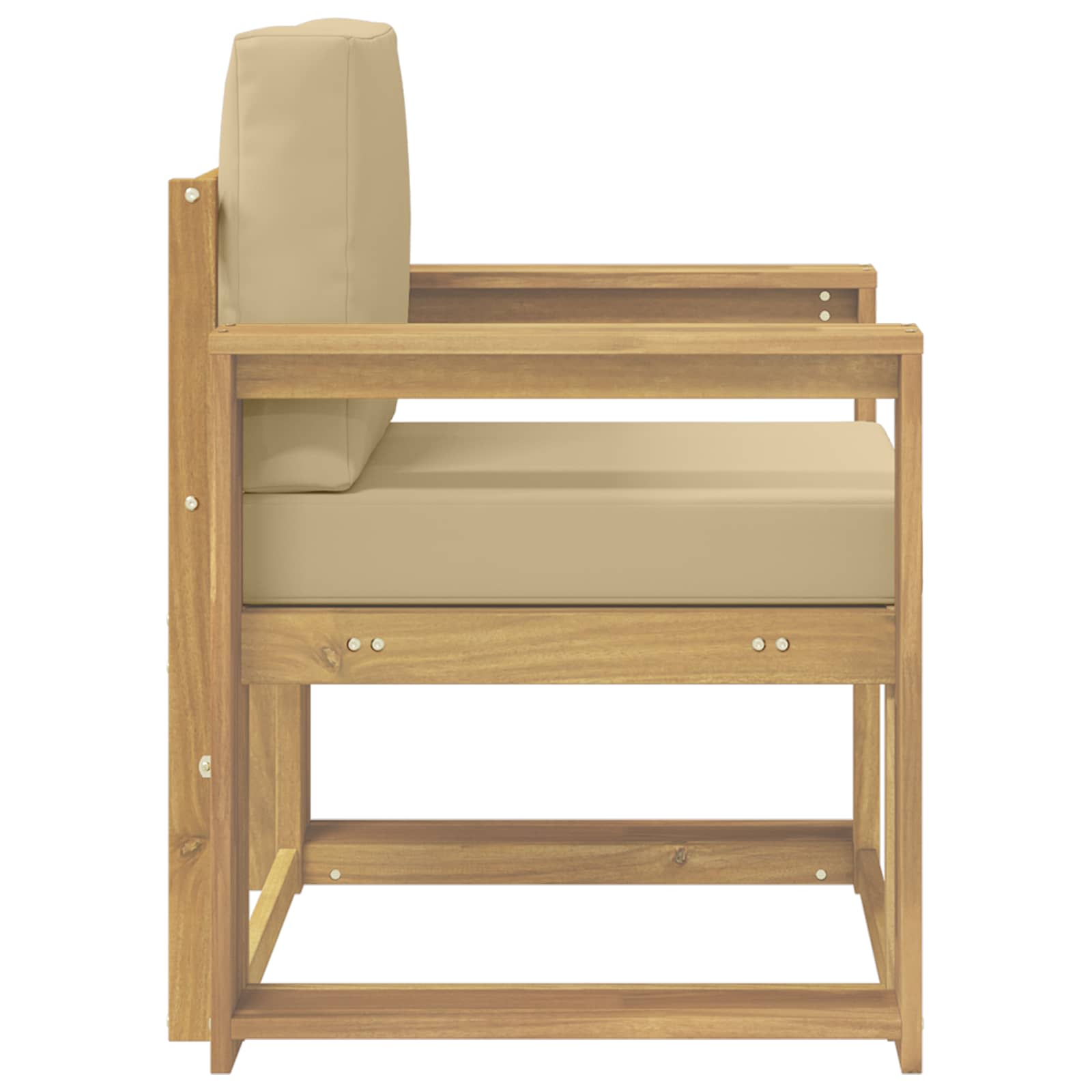 2 Stk Udendørs sofagruppe Polyester Hvid og Beige