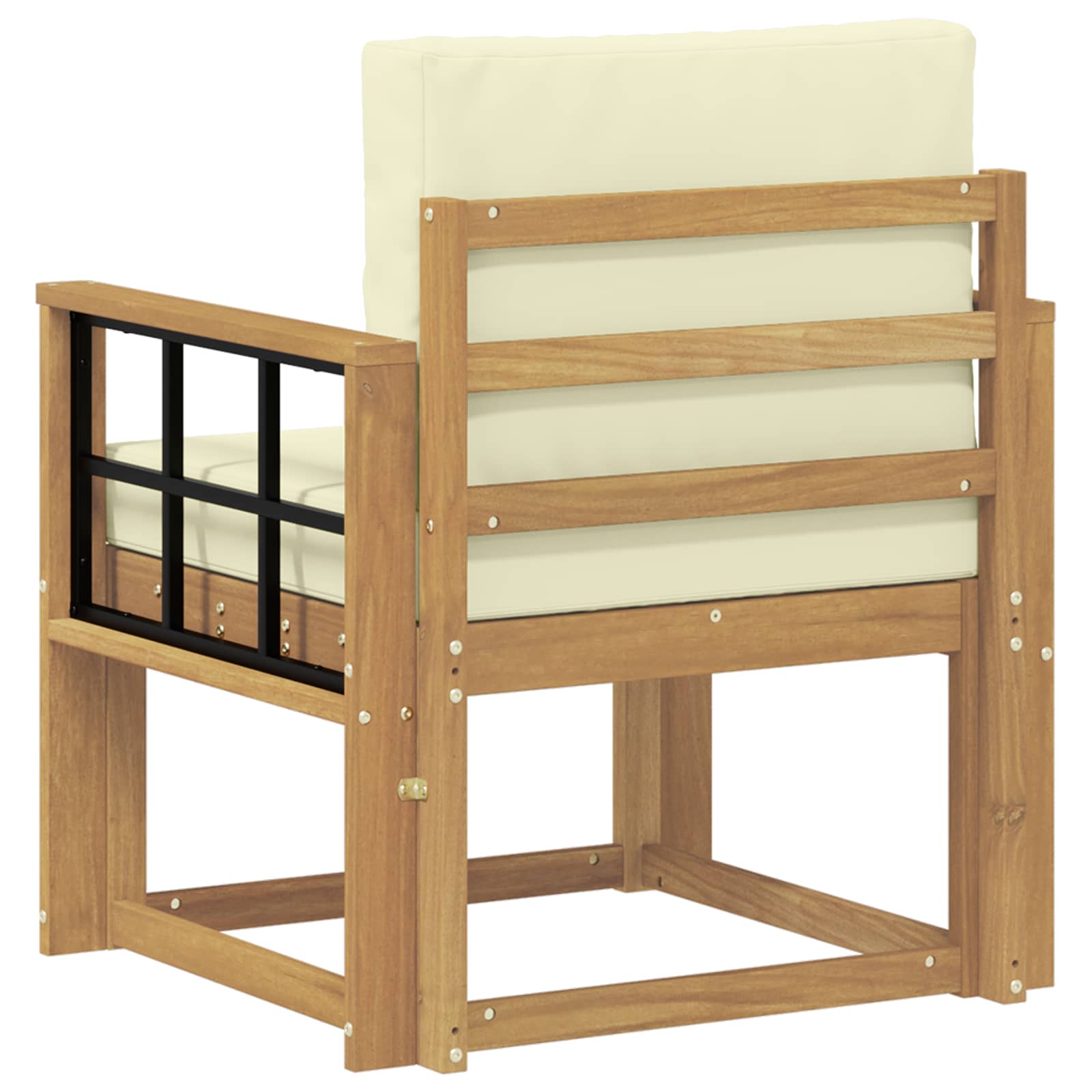 2 Stk Udendørs sofagruppe Polyester Hvid og creme