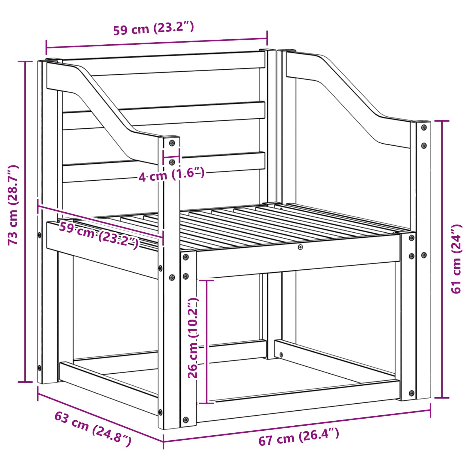Udendørs sofagruppe Massivt Akacietræ Hvid
