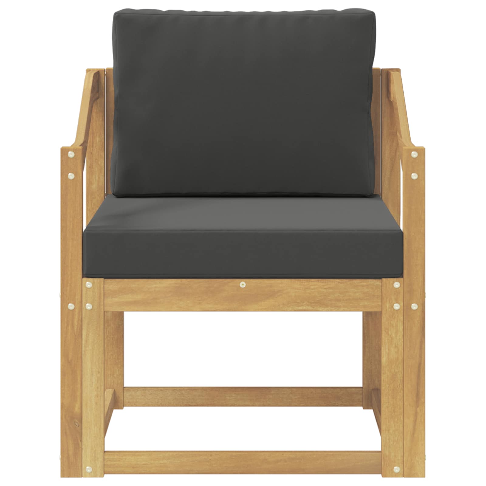 2 Stk Udendørs sofagruppe Polyester Hvid og Antracitgrå