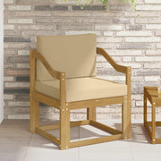 2 Stk Udendørs sofagruppe Polyester Hvid og Beige