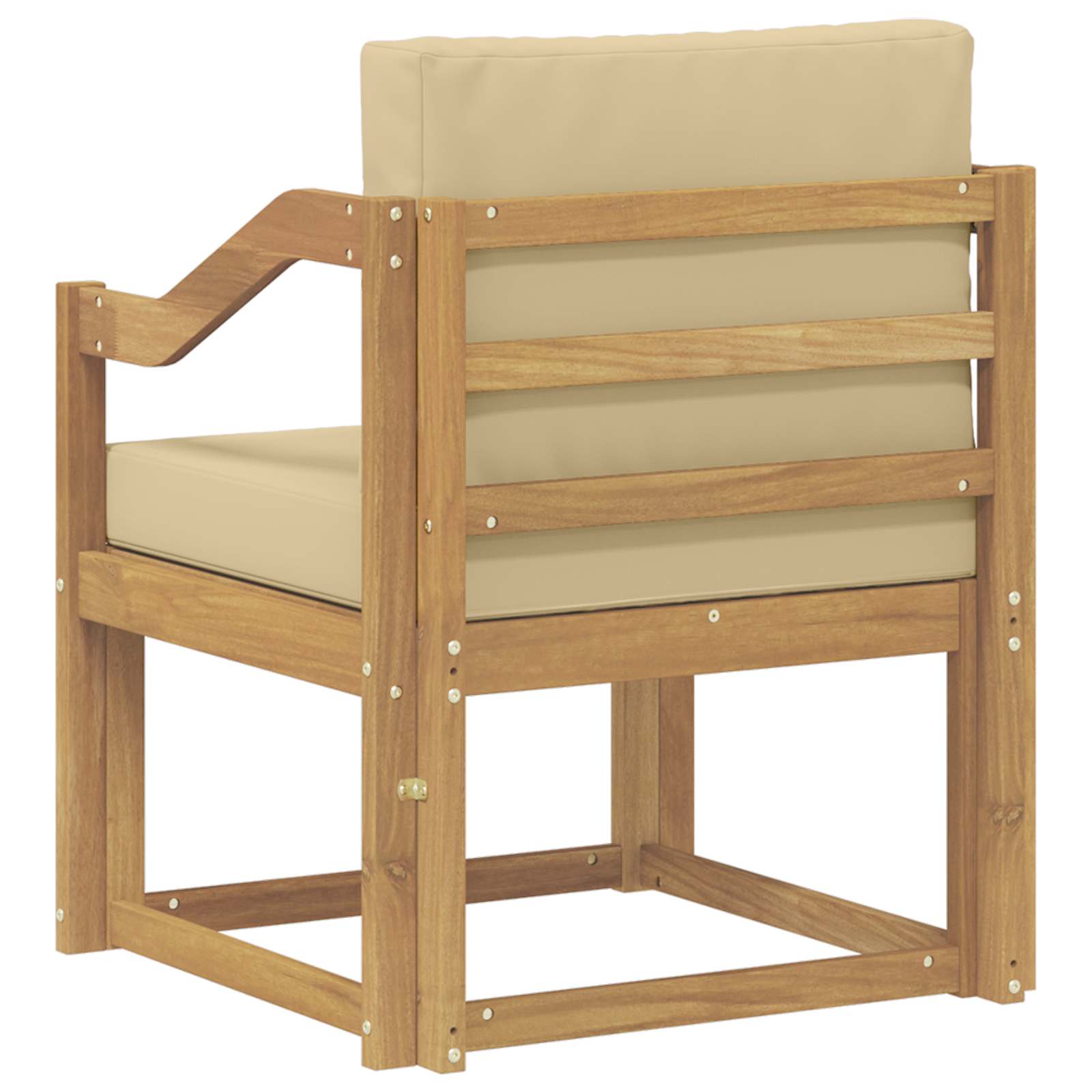 2 Stk Udendørs sofagruppe Polyester Hvid og Beige