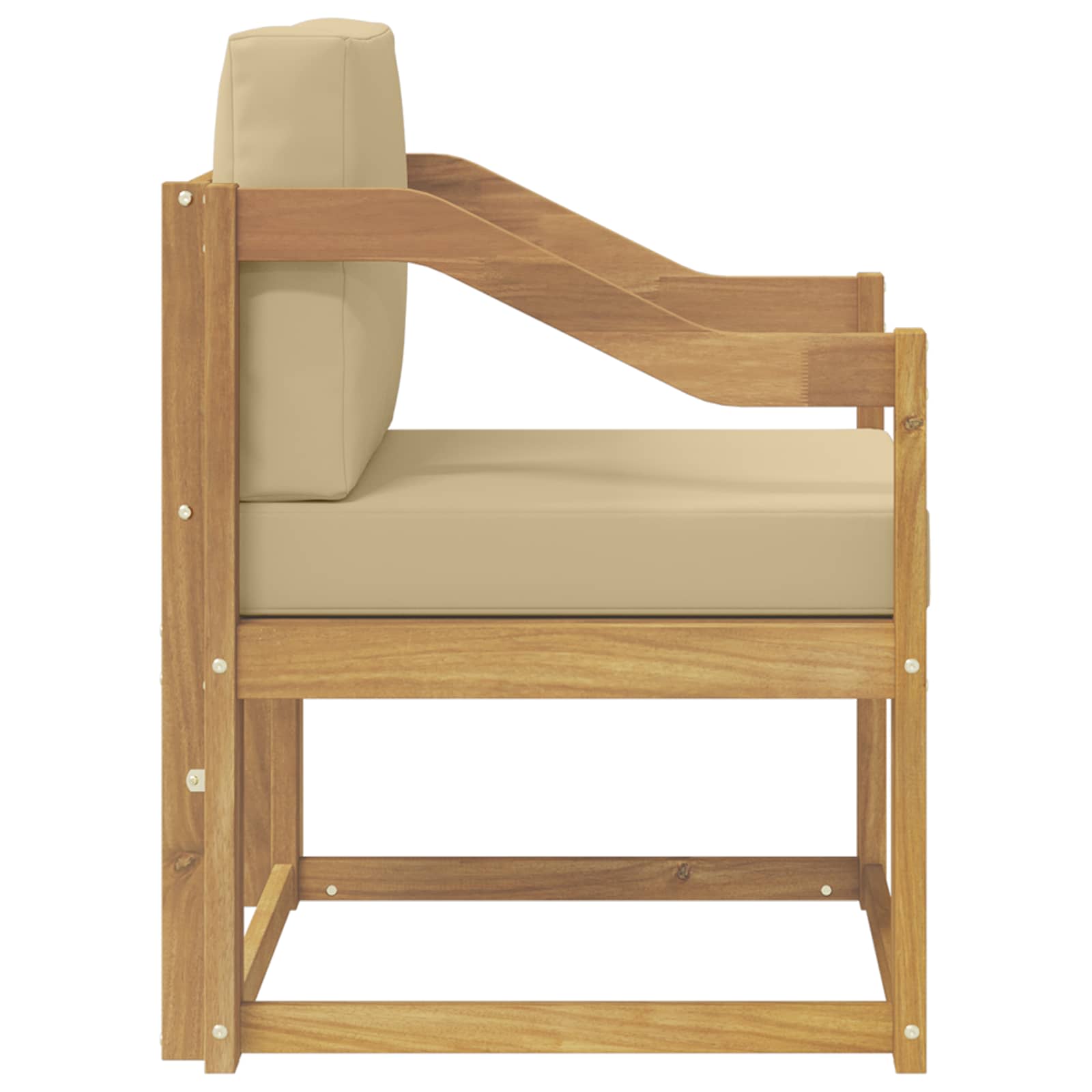 2 Stk Udendørs sofagruppe Polyester Hvid og Beige