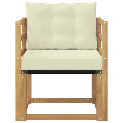 Udendørs sofa Massiv akacietræ og Textilene Hvid
