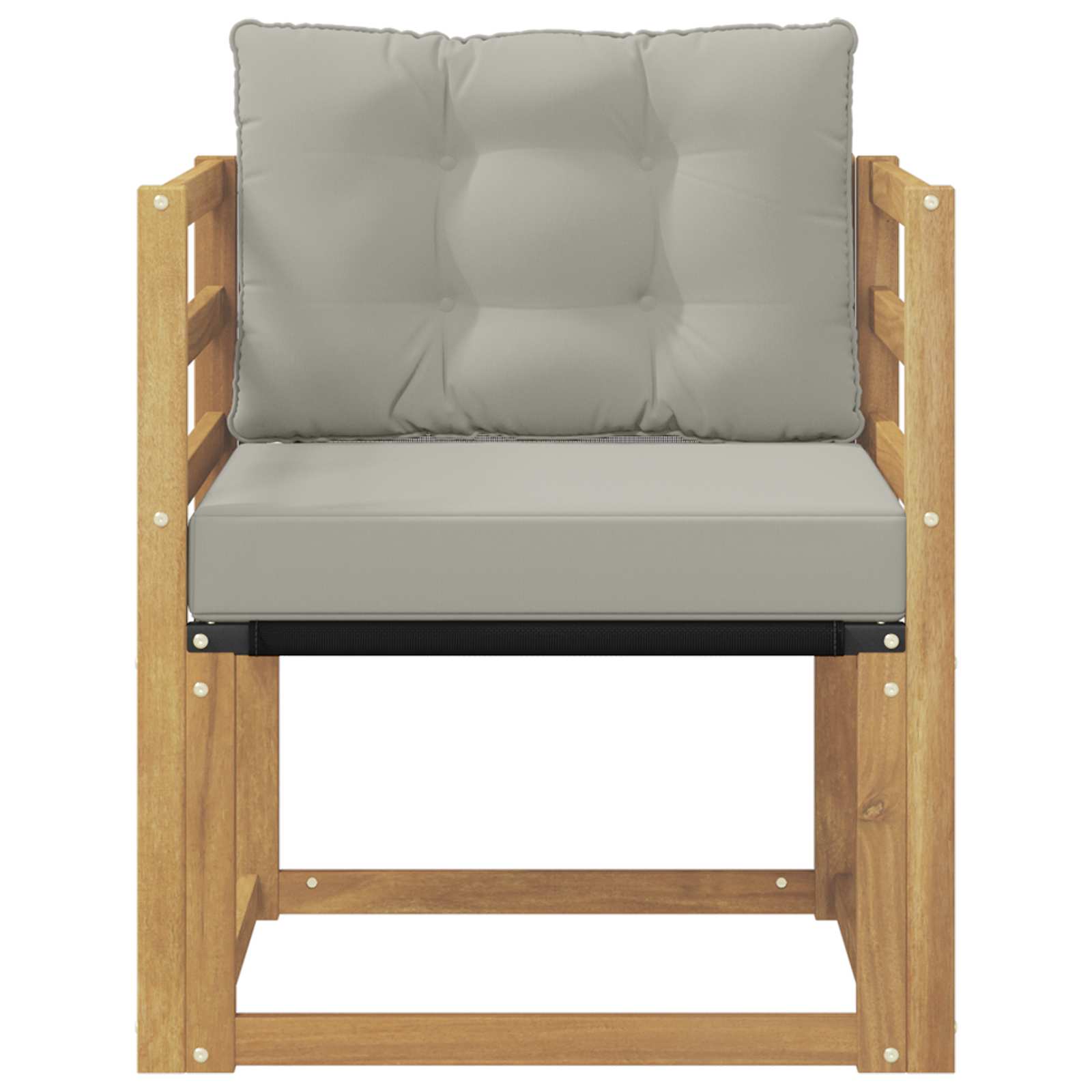 Udendørs sofa Massiv akacietræ og Textilene Hvid