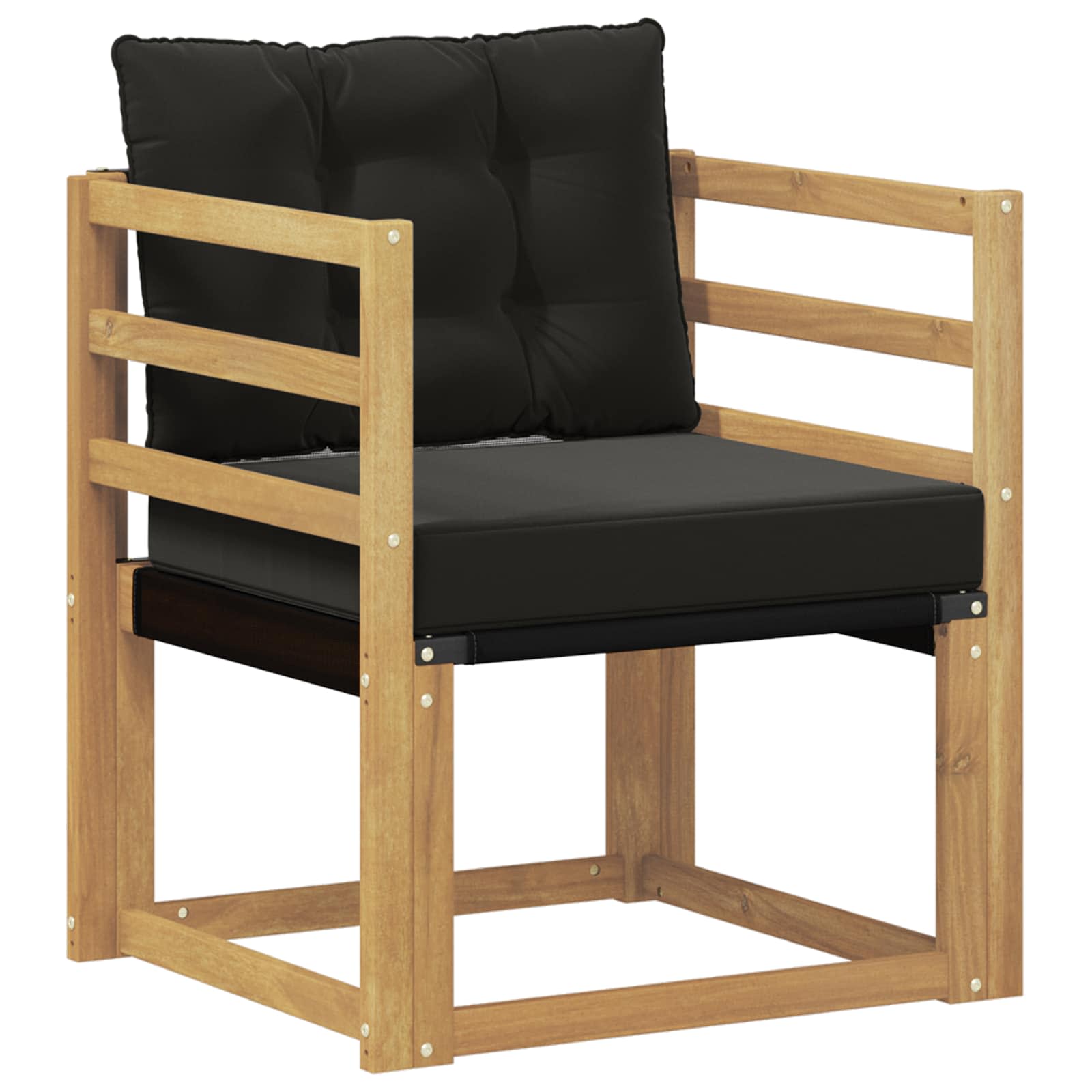Udendørs sofa Massiv akacietræ og Textilene Hvid