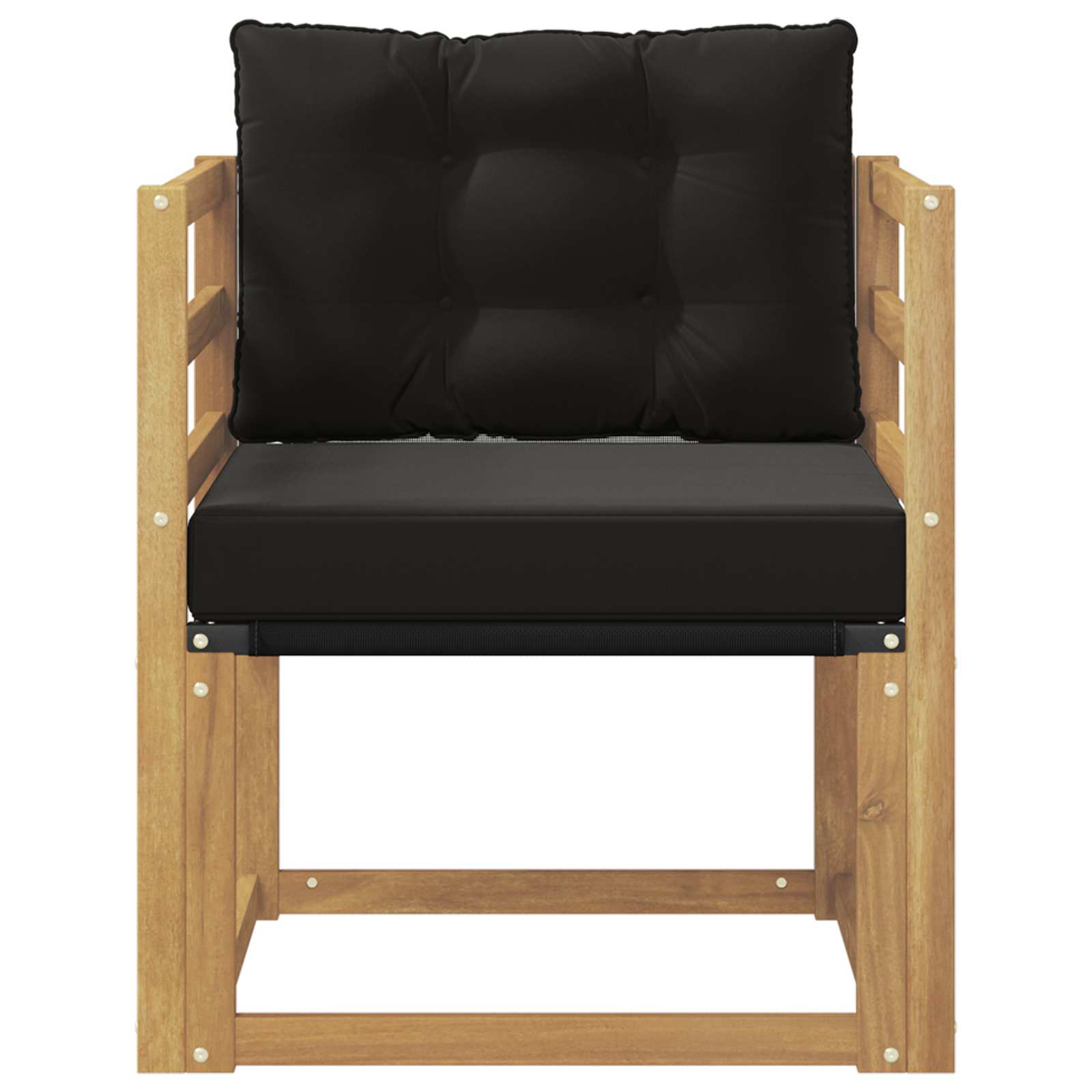 Udendørs sofa Massiv akacietræ og Textilene Hvid