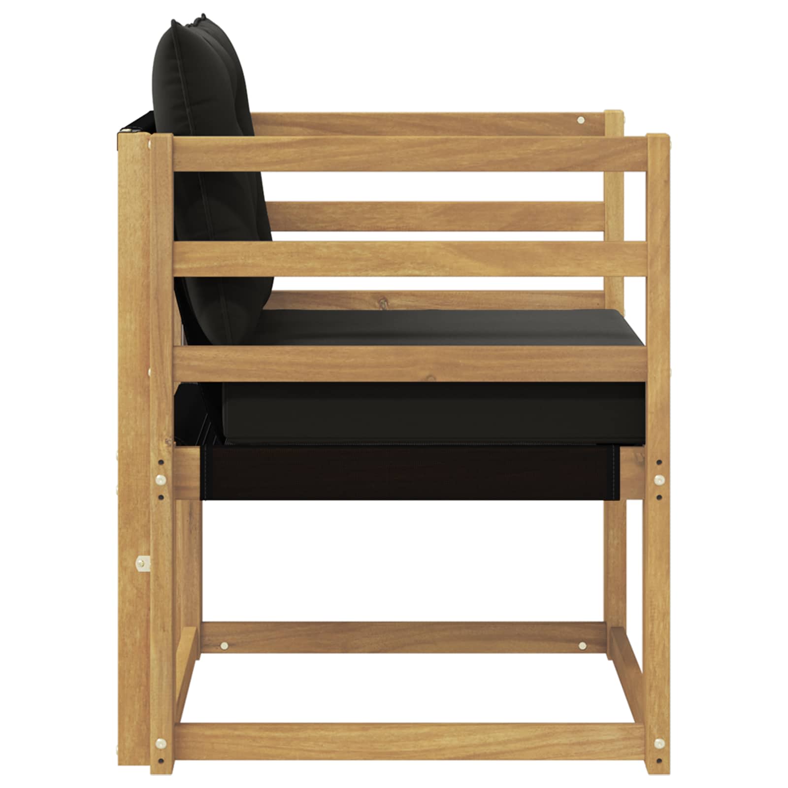 Udendørs sofa Massiv akacietræ og Textilene Hvid
