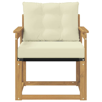 Udendørs sofa Massiv akacietræ og Textilene Hvid