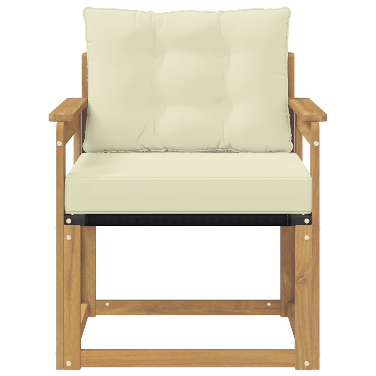 Udendørs sofa Massiv akacietræ og Textilene Hvid