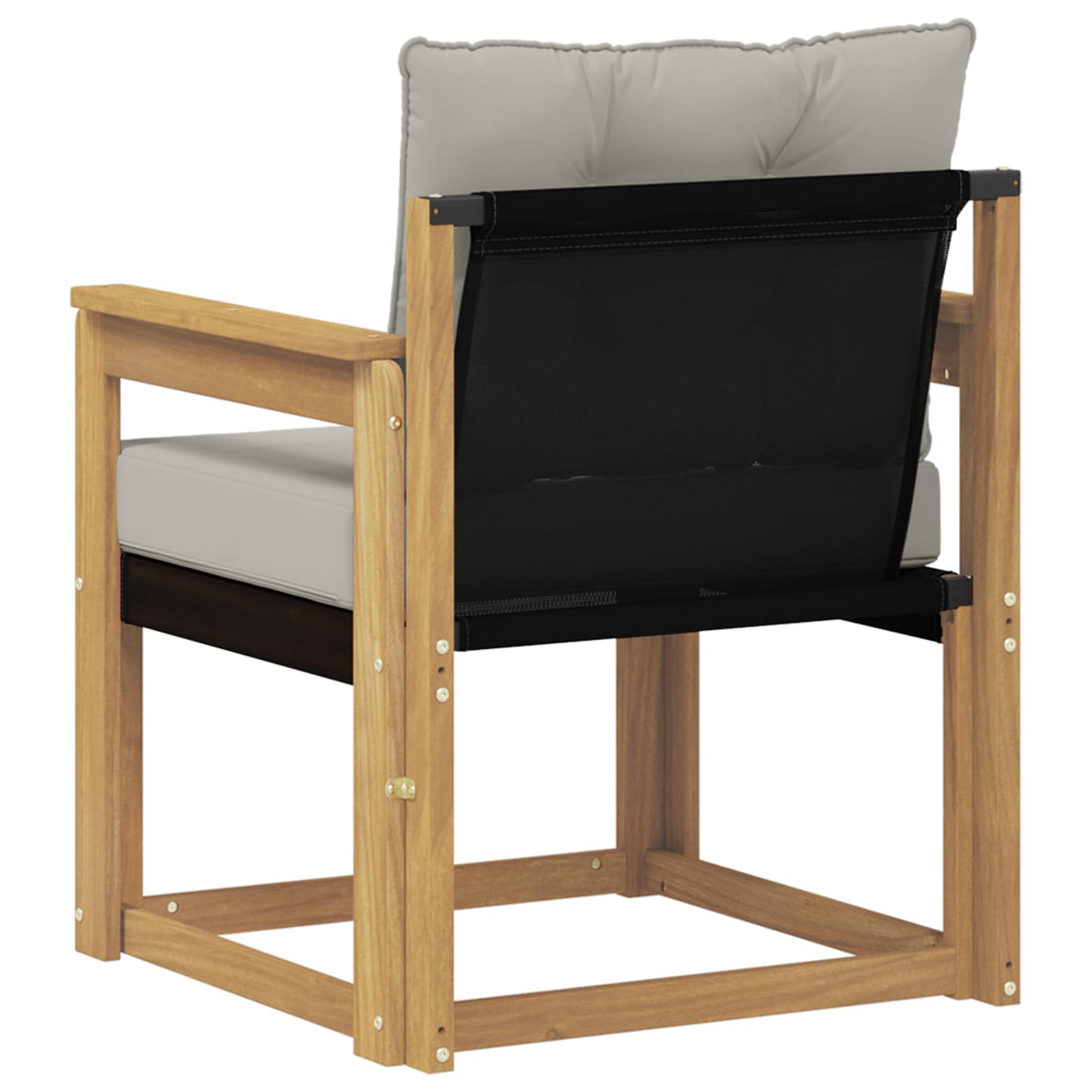 Udendørs sofa Massiv akacietræ og Textilene Hvid
