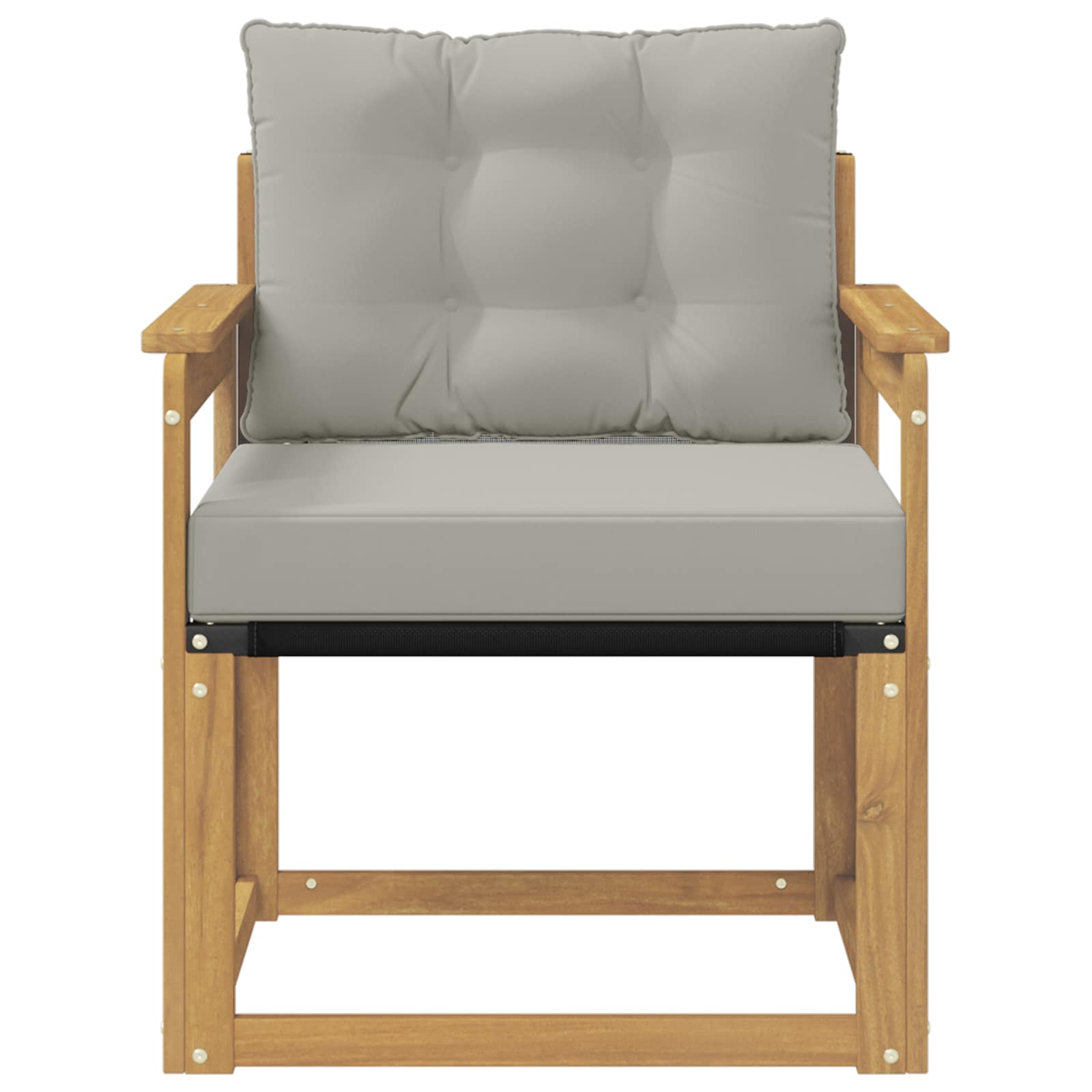Udendørs sofa Massiv akacietræ og Textilene Hvid
