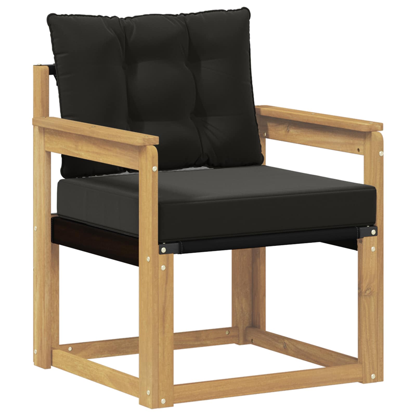 Udendørs sofa Massiv akacietræ og Textilene Hvid
