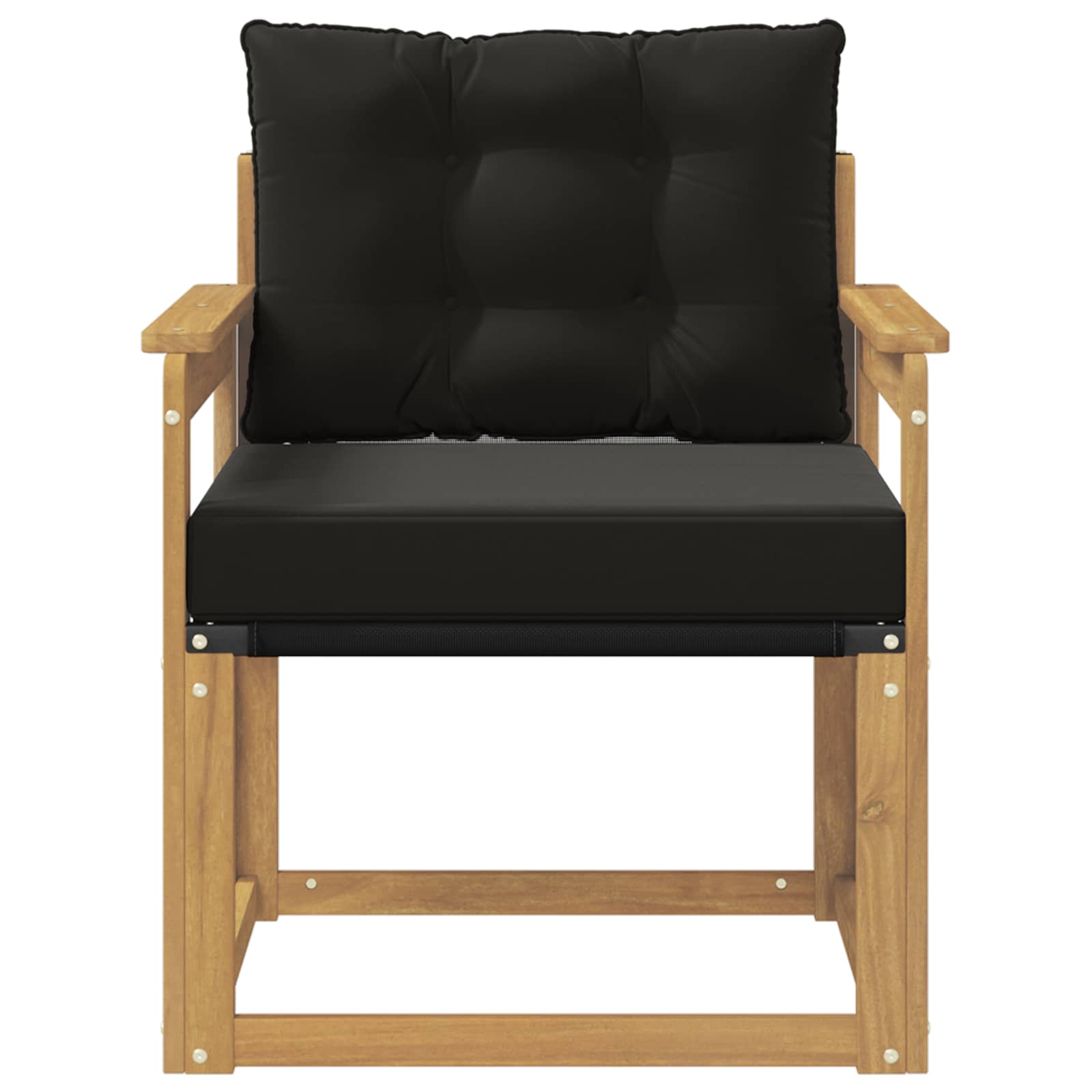 Udendørs sofa Massiv akacietræ og Textilene Hvid
